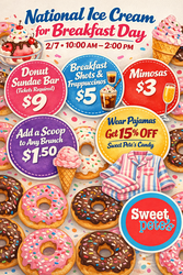 National Ice Cream for Breakfast Day @ Sweet Pete's Candy