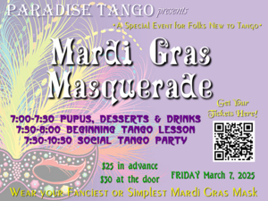 Mardi Gras Masquerade:  A Night of Mystery, Music & Magic!