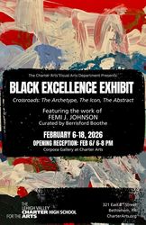 Black Excellence Exhibit featuring the work of Femi J. Johnson