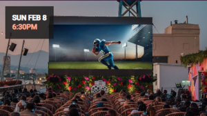 Come See The Big Game Watch Party on Sunday, February 8, 2026, At Rooftop Cinema Club