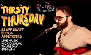 Thirsty Thursdays with Live Music from Nick Disalvo!