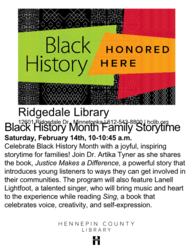 Black History Month Storytime