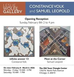 Constance Volk Exhibits New Work Alongside Samuel Leopold at Leslie Wolfe Gallery