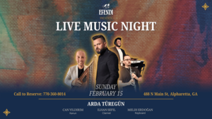Live Music Night with Arda Türegün at Efendi Mediterranean Restaurant