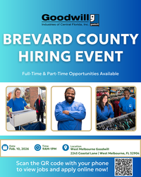 Goodwill to Host Hiring Event in West Melbourne on Feb. 10