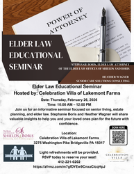 Elder Law Educational Seminar