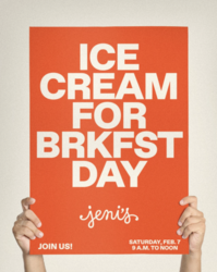 Celebrate Ice Cream for Breakfast Day at Jeni’s on 2/7!