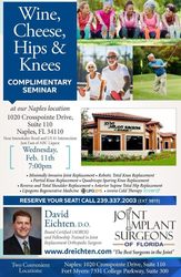 Wine, Cheese, Hips & Knees – Complimentary Educational Seminar