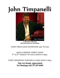 Oasis Coffee Spot Presents John Timpanelli Performs Every Friday 5:30-6:30 followed by continued mus