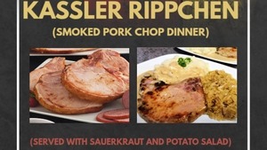 Kassler Rippchen (Smoked Pork Chop) Dinner at Meriden Turner Halle