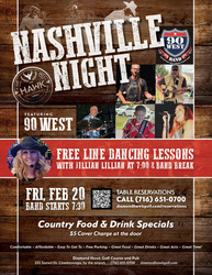 Nashville Night: 90 WEST & Line Dancing w/ Jillian Lillian!