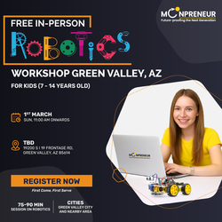 In-Person Free Robotics/Math Workshop for Kids at Green Valley, AZ (7-14)
