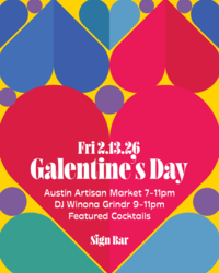 Sign Bar Galentine’s Market