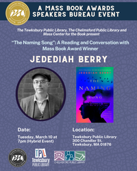 “The Naming Song”: A Reading and Conversation with Jedediah Berry