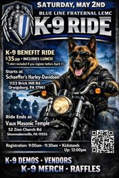 5th Annual Blue Line Fraternal LEMC K-9 Benefit Ride Starts at  Schaeffer' Harley Davidson