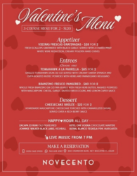 Valentine’s at Novecento