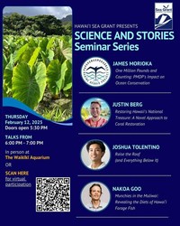 Hawaiʻi Sea Grant’s annual Science and Stories Seminar Series