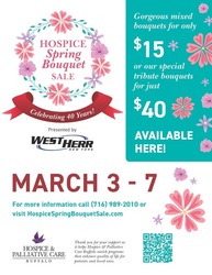 Hospice Spring Bouquet Sale - March 3-7, 2026