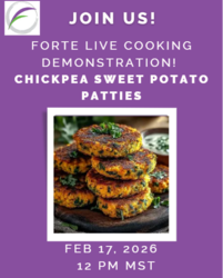 Cooking Demonstration - Chickpea Sweet Potato Patties