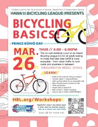 Bicycling Basics (Free Bicycling Workshop by Hawai‘i Bicycling League)