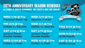 Queen City Roller Derby 2026 Season Game 4: Alley Kats vs Devil Dollies