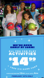 Main Event Offers Limited-Time Early Bird Play Deal for Long Weekend Fun