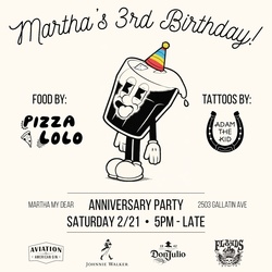 Martha My Dear Throws Third Anniversary Celebration