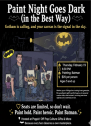 🦇🎨 Paint Night Goes Dark (in the Best Way) @ Poppin' Off 🎨🦇