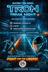 Trivia Night w/ Themed Mocktails - TRON @ Poppin' Off
