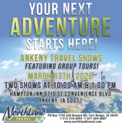 Northland Travel Show Presentation, March 17, 2026 at the Hampton Inn in Ankeny, Iowa