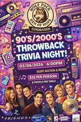90’s/2000’s Trivia Fundraiser Night - Wolf Pack Den of Hope