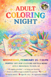 🎨🖍️ Adult Coloring Night @ Poppin' Off