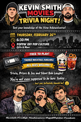 🎬✨ Kevin Smith Movies Trivia Night w/ Themed Mocktails @ Poppin' Off ✨🎬