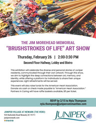 The Jim Morehead Memorial "Brushstrokes of Life" Art Show at Juniper Village at Newark