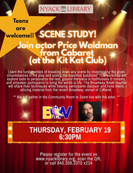 Scene Study for Adults & Teens (with Cabaret/Kit Kat Club actor, Price Waldman