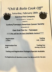 Chili/Boilo Contest Saturday 02/28/26
