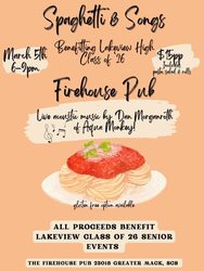 Spaghetti & Songs Fundraiser Dinner for Lakeview Class of 2026