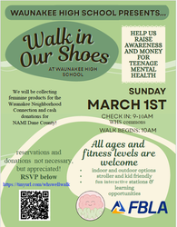Walk in Our Shoes Community FREE Family Indoor/Outdoor Mental Wellness Walk