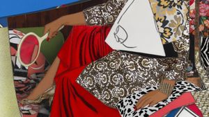 Paintings with Collage and Pattern