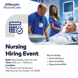 St. David’s HealthCare Nursing Hiring Event