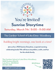 The Gardner School of Lake Elmo-Woodbury Sunrise Storytime