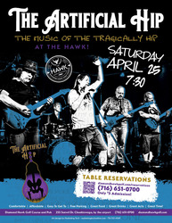 Artificial Hip celebrating the music of the Tragically Hip at The Hawk!