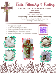 Faith, Fellowship & Frosting Royal Icing Cookie decorating class.