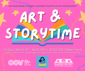 Art and Storytime | Fridays, March 6 – April 24th | 10:00 am