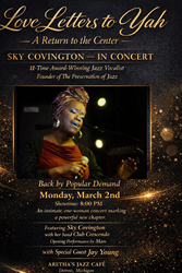 Love Letters to Yah -Sky Covington Performs Jazz  — In Concert with Club Crescendo