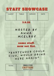 Critters’ Staff Showcase