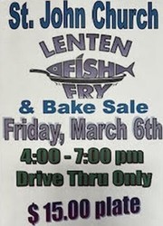St. John Lutheran Church Lenten Fish Fry & Bake Sale