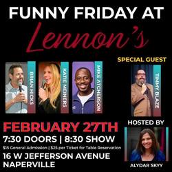 Funny Fridays at Lennons: A standup comedy showcase