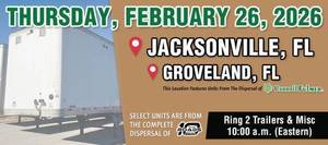 Don’t Miss the Upcoming Trailer and Misc. Auction In Jacksonville / Groveland, FL