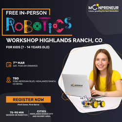 In-Person Free Robotics/Math Workshop for Kids at Highlands Ranch, CO (7-14)